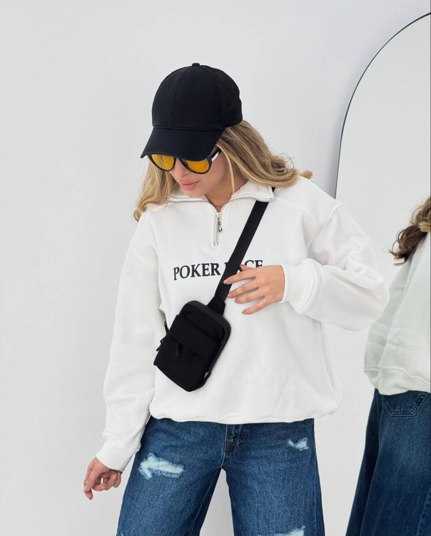 استایل اسپرت زنانه با دورس نیمزیپ پوکر